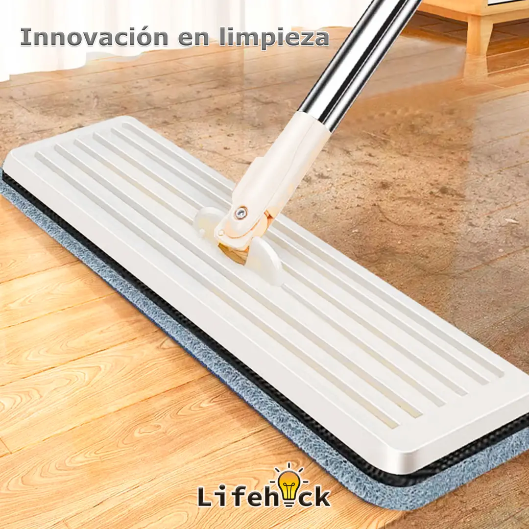 Trapeador Mopa Plana SLIM 360° Con Balde Escurridor + 3 Repuestos - Imagen 3