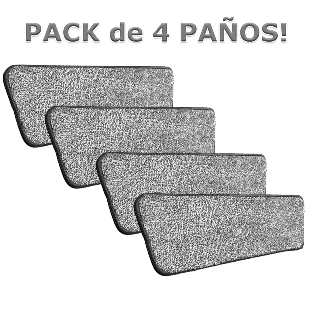 Set X 4 Repuesto Mopa Spray Microfibra Trapeador Lampazo - Imagen 9