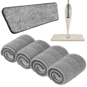 Set X 4 Repuesto Mopa Spray Microfibra Trapeador Lampazo