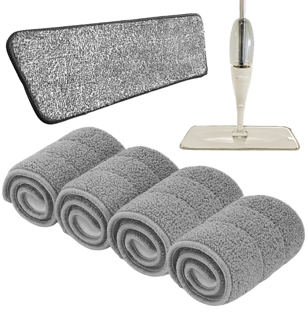 Set X 4 Repuesto Mopa Spray Microfibra Trapeador Lampazo