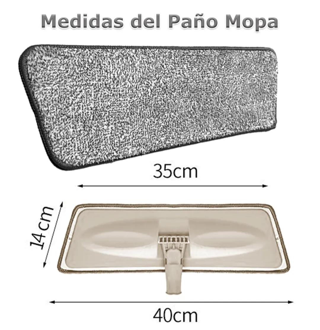 Set X 4 Repuesto Mopa Spray Microfibra Trapeador Lampazo - Imagen 7