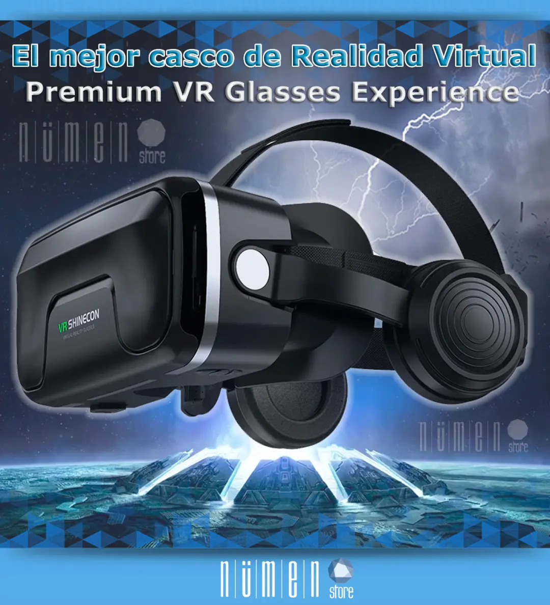 Lentes Realidad Virtual Shinecon LH5000 Vr Profesionales Sonido + Joystick - Imagen 2