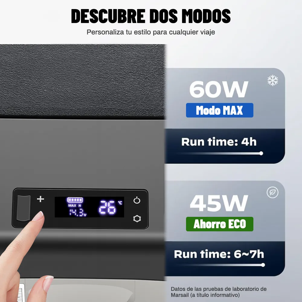 Heladera y Freezer Portátil Metálica 20L (12V/24V) - Imagen 2