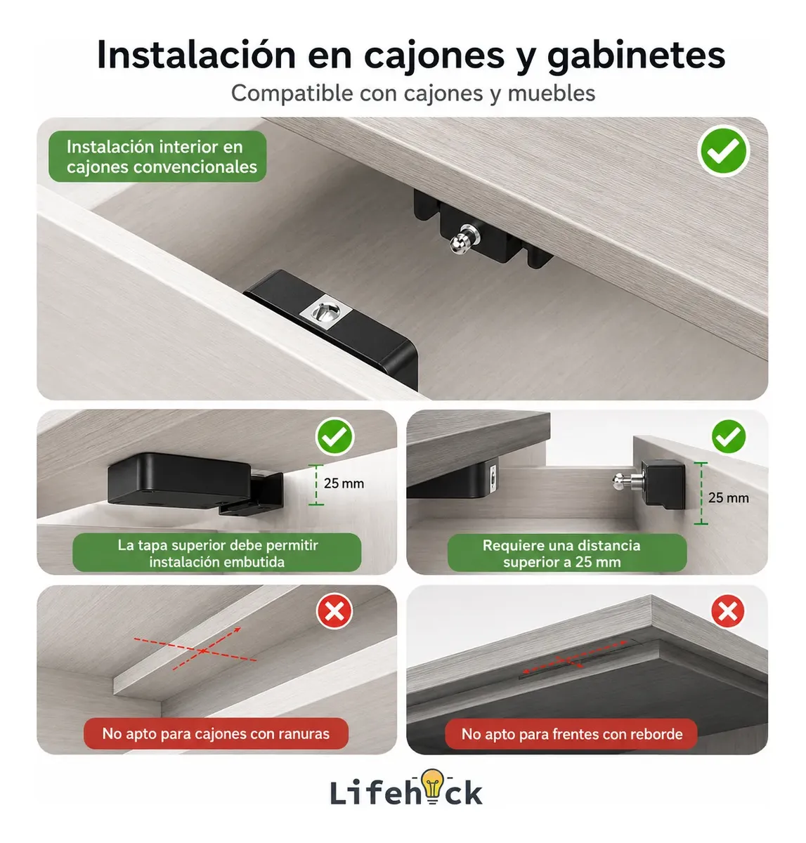 Cerradura Smart Bluetooth De Cajon Y Gabinetes Para App Tuya - Imagen 8